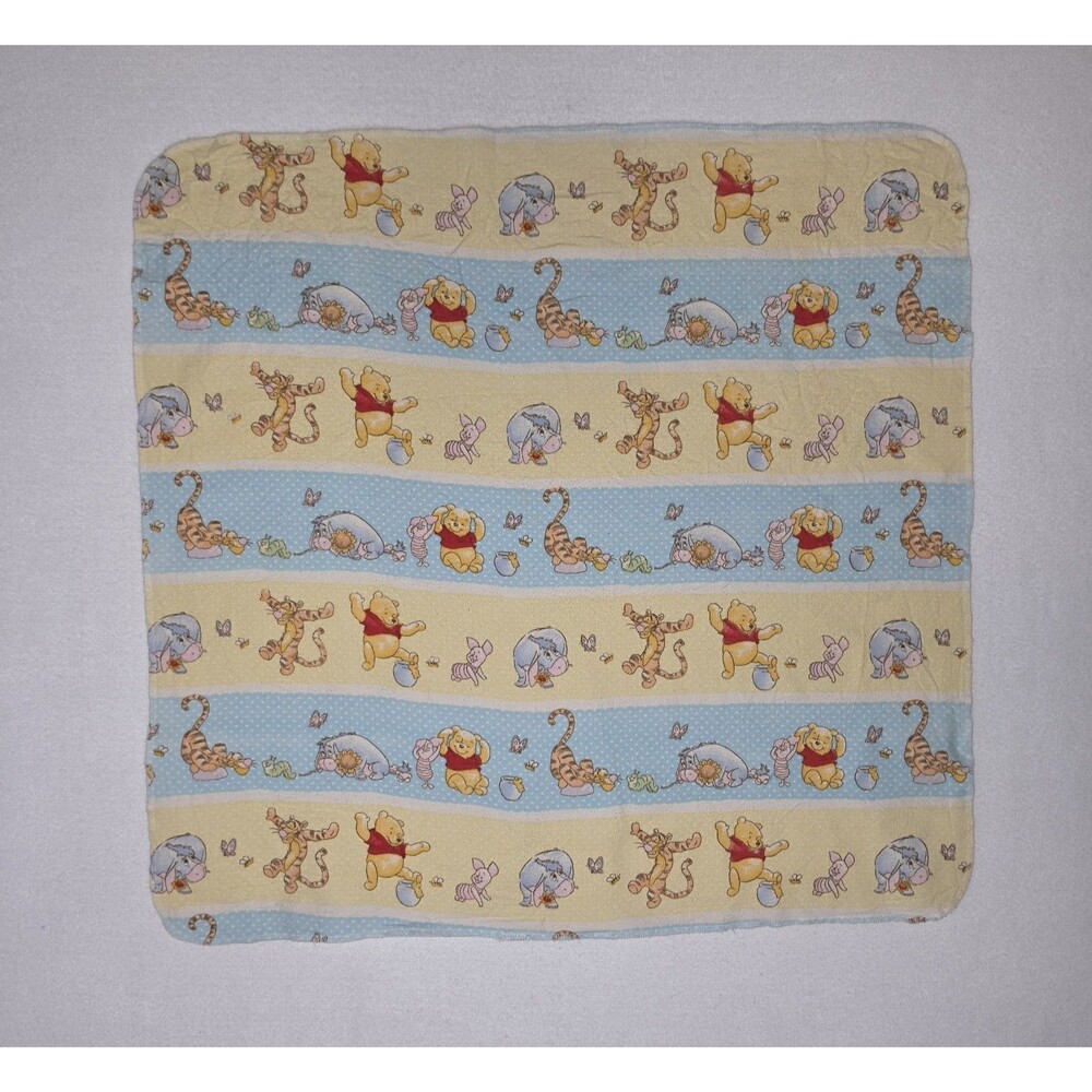 Vintage Winnie The Pooh & Friends Cotton Receiving Blanket 27.5 X 27"